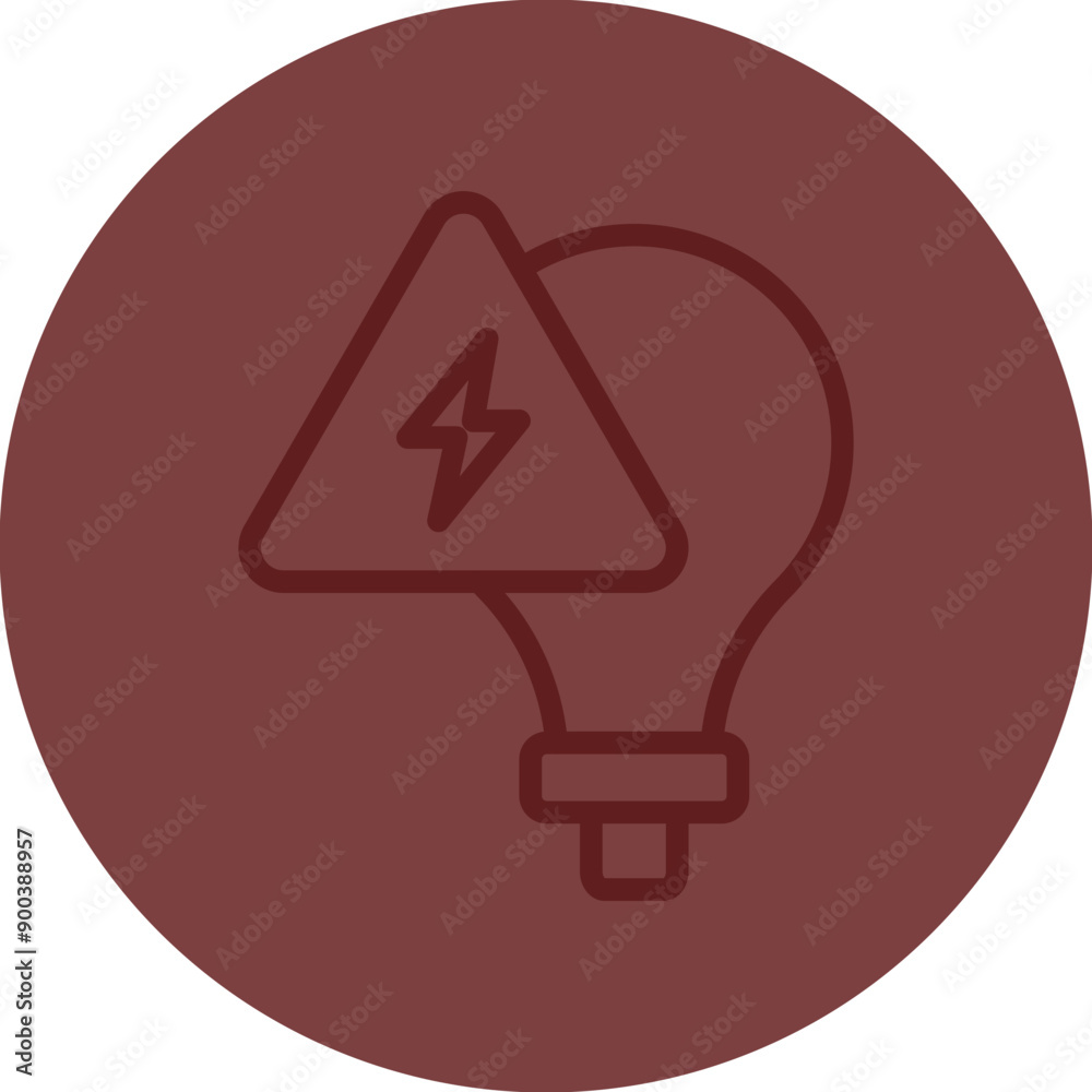 Electrical Danger Sign Vector Line Maroon Circle Maroon Electrical Danger Sign Vector Line Maroon Circle Maroon