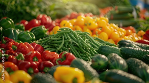 The vibrant fresh vegetables photo