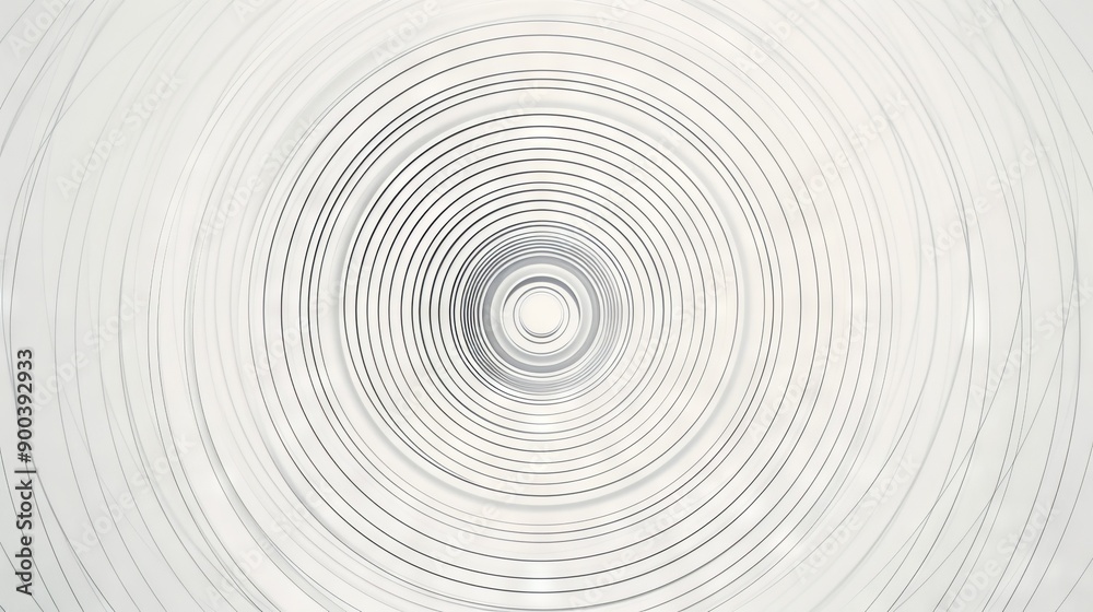 Obraz premium Abstract concentric circles background. Mesmerizing pattern of shrinking circular lines creating a vanishing point effect. Ideal for projects needing a touch of elegance and modernism.