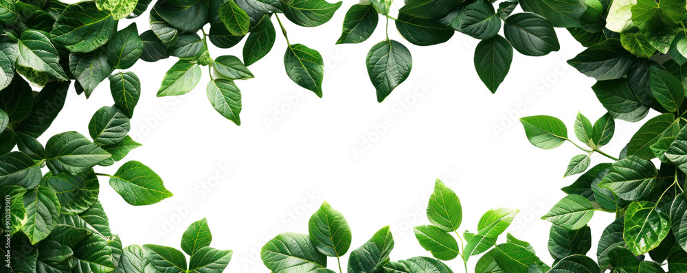 A lush arrangement of green leaves framing a blank space, perfect for nature-themed designs and creative projects. A lush arrangement of green leaves framing a blank space, perfect for nature-themed designs and creative projects.