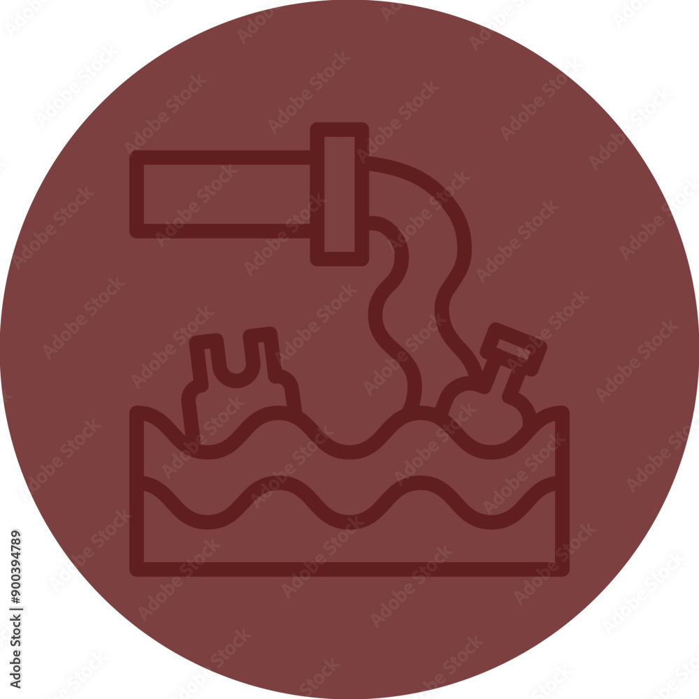 Wastewater Discharge Vector Line Maroon Circle Maroon Wastewater Discharge Vector Line Maroon Circle Maroon