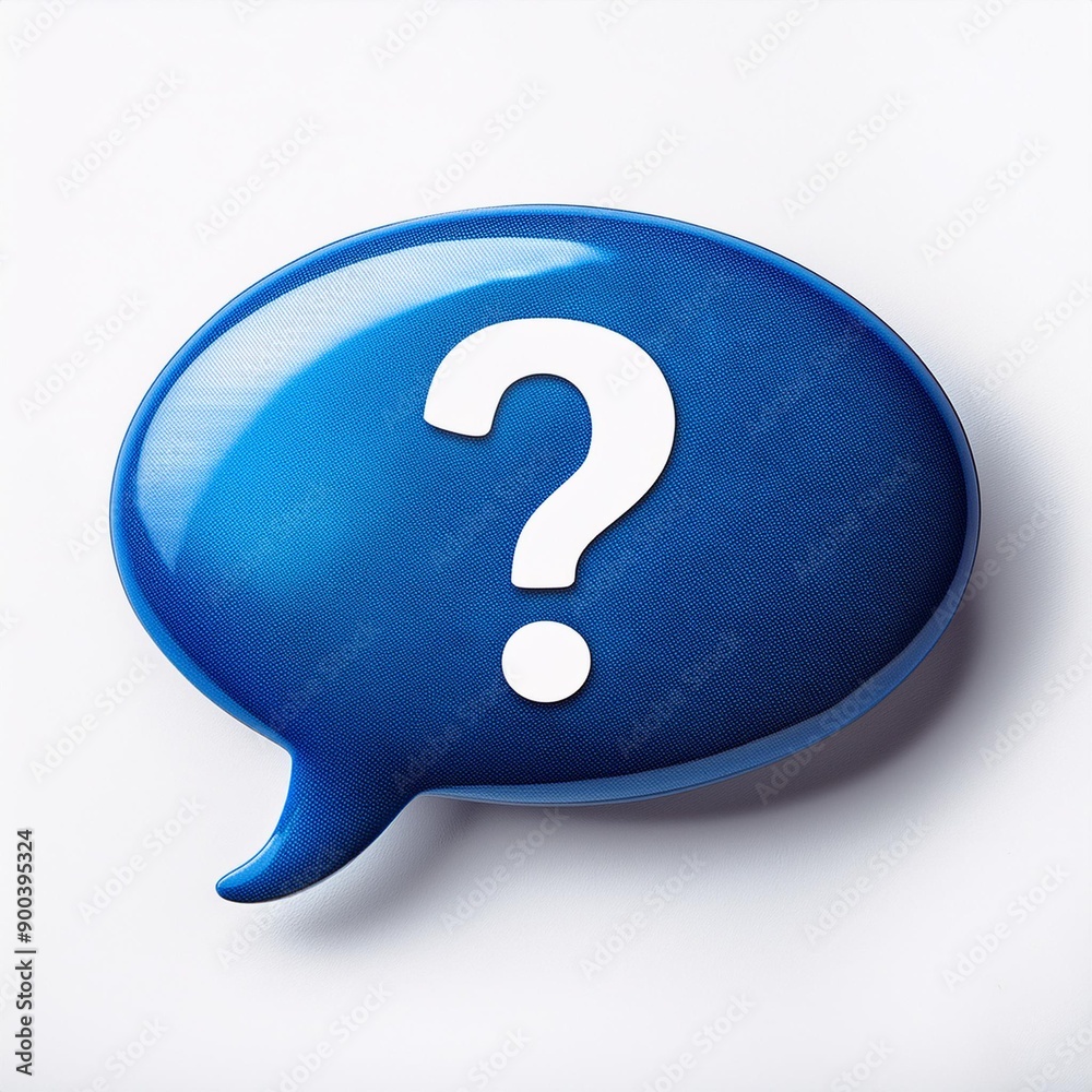フキダシに？の記号（? mark on speech bubble）