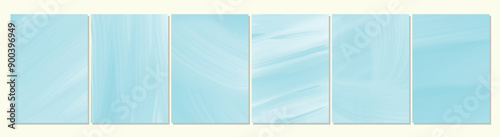 Set of abstract watercolor blue backgrounds with lines. Watercolor cover set.