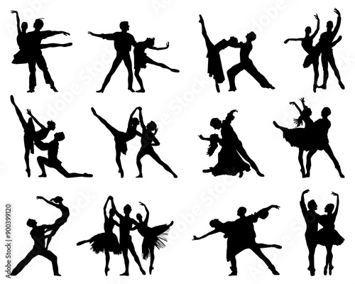 Ballet Couples Silhouettes SVG for Cricut