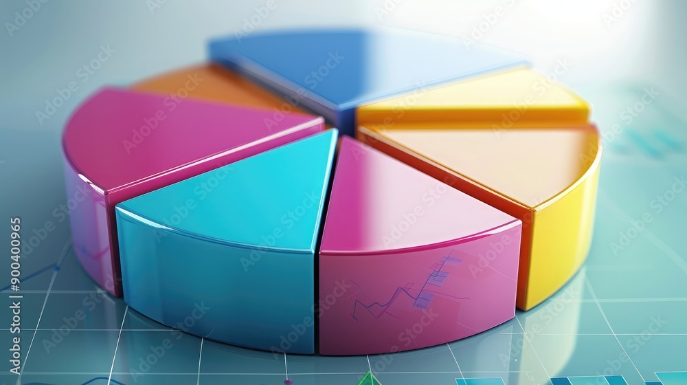 Obraz premium segmented data, highlighting business market analysis.