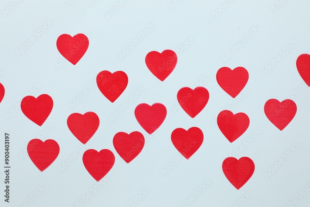 Red hearts on a colored background
Red hearts on a colored background
