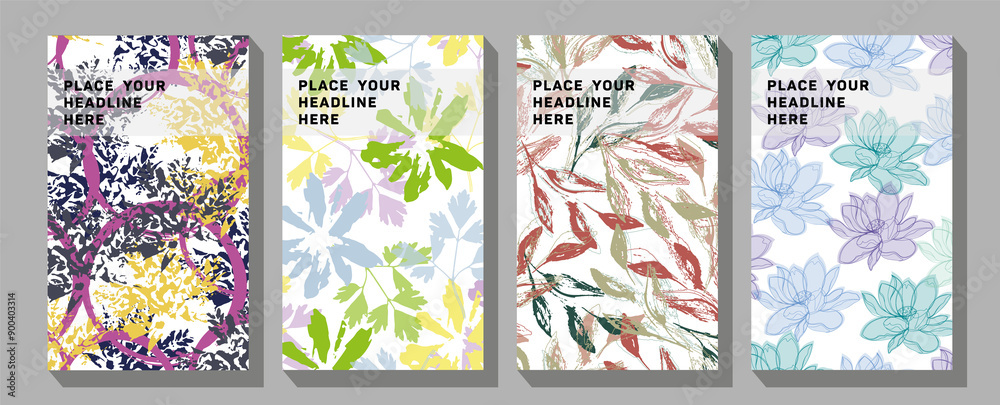 Fall background with plant elements. Text design. Fall background with plant elements. Text design.