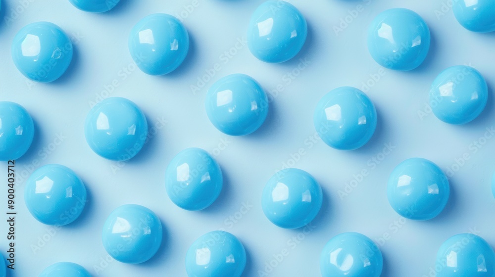 3D illustration of blue spheres on a light blue background, showcasing modern and abstract decoration 3D illustration of blue spheres on a light blue background, showcasing modern and abstract decoration