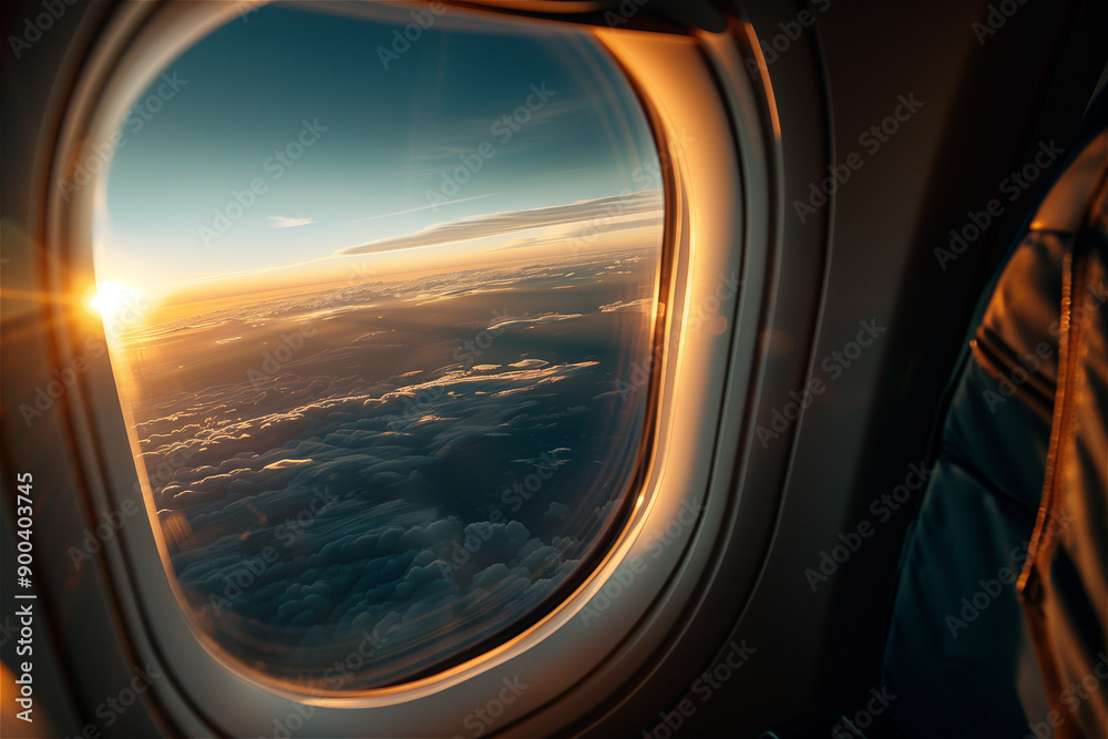 a view of the sky from an airplane window a view of the sky from an airplane window