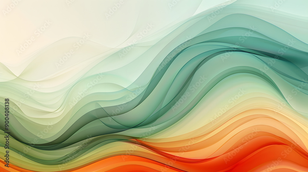 Fototapeta premium Abstract horizontal wave background