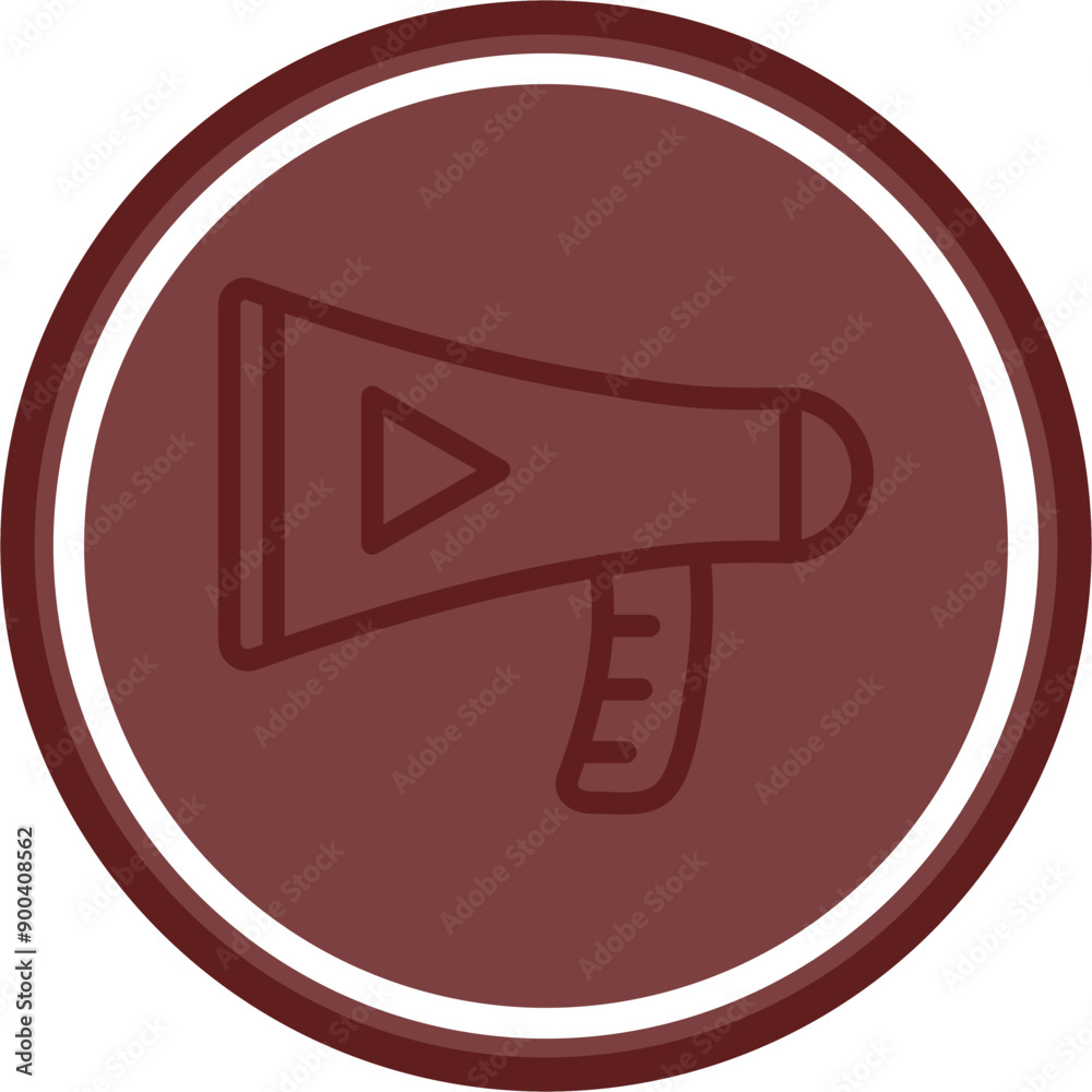 Video Ad Vector Line Double Circle Maroon Video Ad Vector Line Double Circle Maroon