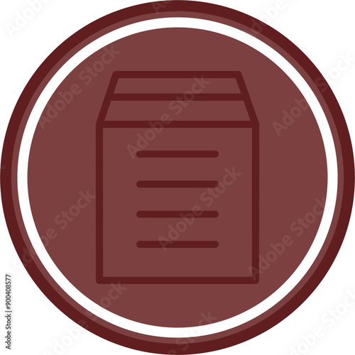 Package Vector Line Double Circle Maroon