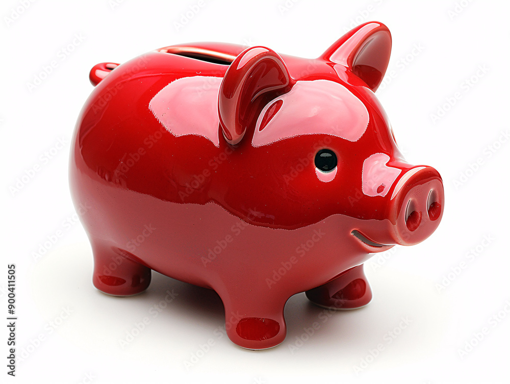 A charming red ceramic pig figurine with a big round nose and big black eyes. A charming red ceramic pig figurine with a big round nose and big black eyes.