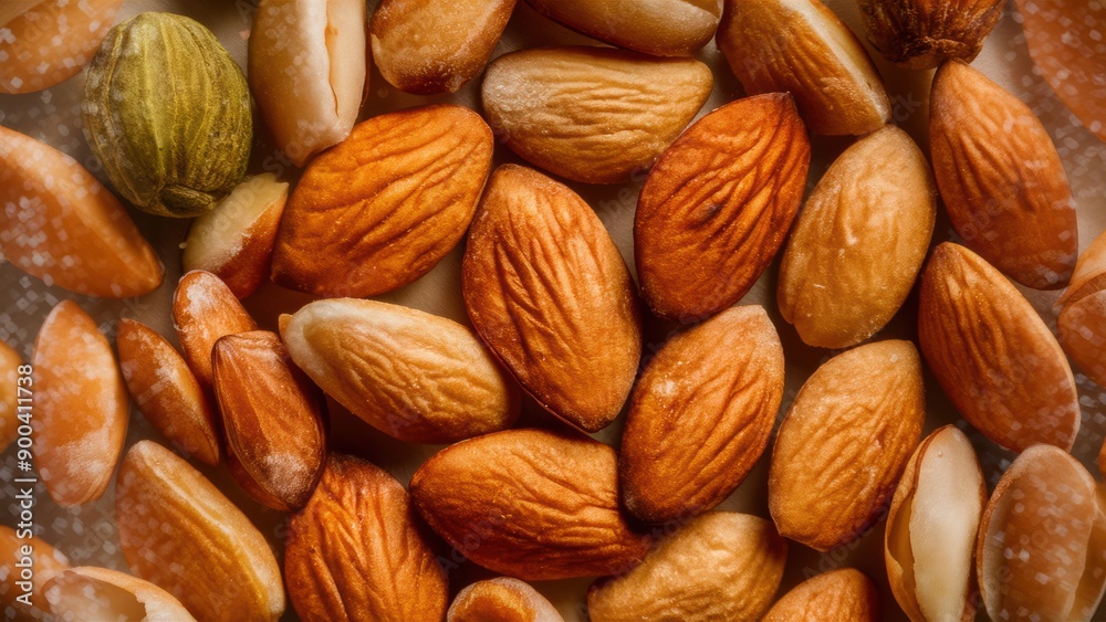 A close up of a bunch of nuts and seeds in the bowl, AI A close up of a bunch of nuts and seeds in the bowl, AI
