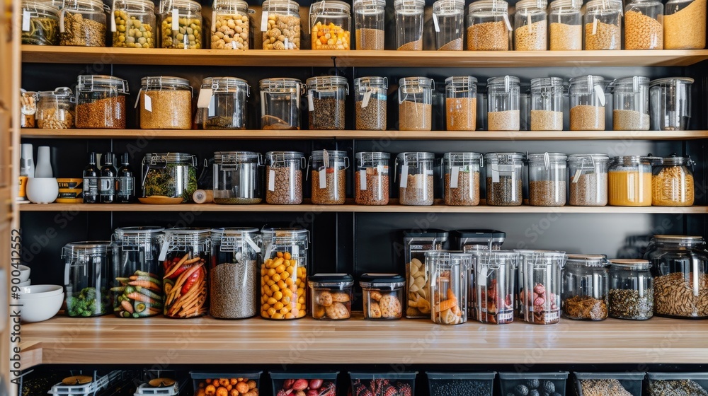 A well-organized pantry is essential for an efficient kitchen. A well-organized pantry is essential for an efficient kitchen.