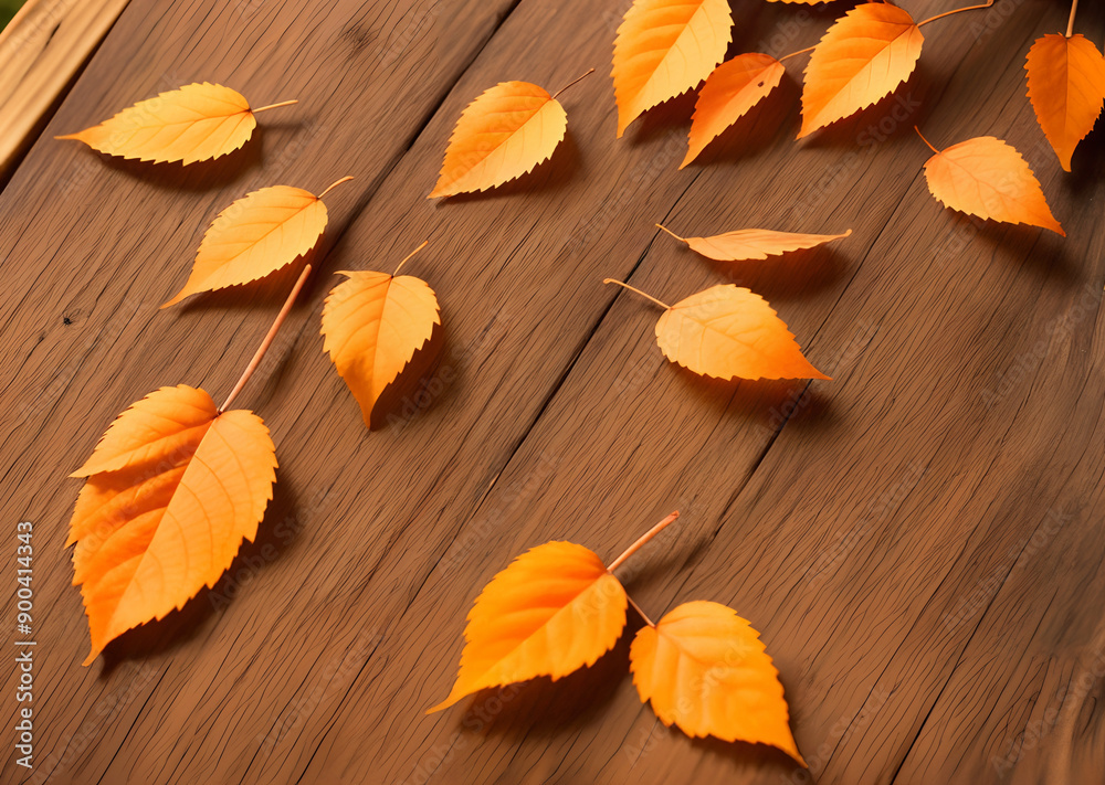 Autumn mood composition background. Dried leaves on rustic wooden background Autumn mood composition background. Dried leaves on rustic wooden background