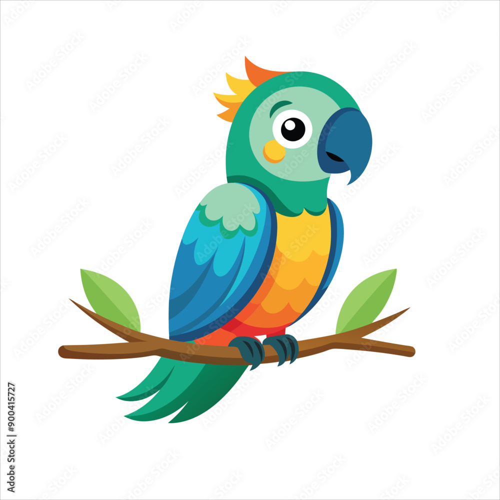 Fototapeta premium Cute Parrot cartoon collection