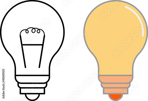 light bulb icon set