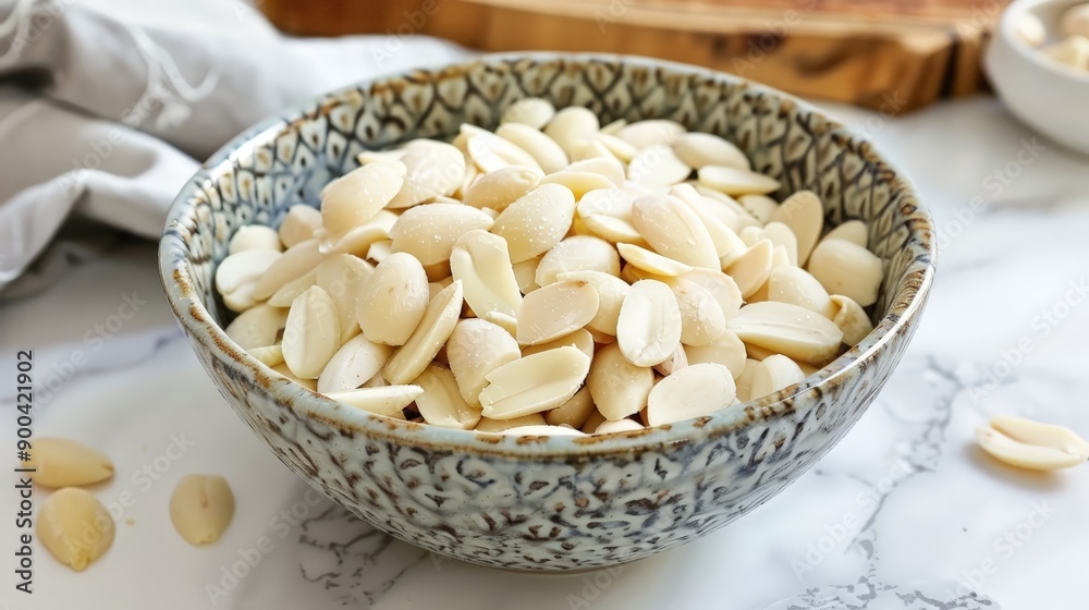 Blanching almonds to easily remove their skins before chopping or slivering. Blanching almonds to easily remove their skins before chopping or slivering.