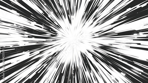 Wallpaper Mural Abstract Black and White Radial Lines Torontodigital.ca