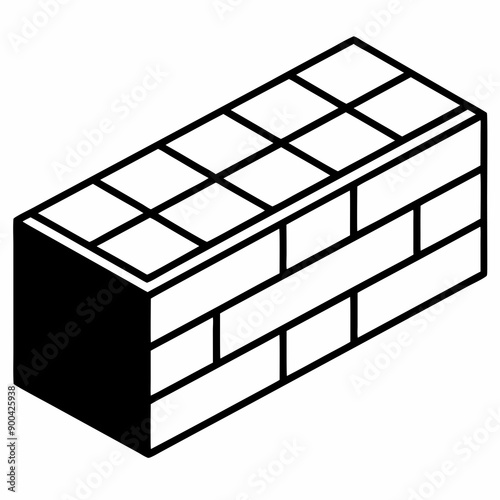 Brick Silhouette Vector Illustration

