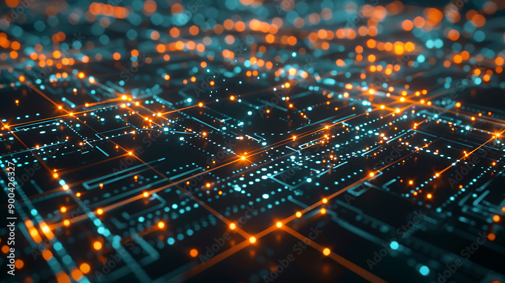 Abstract Digital Connections with Data and Blockchain Technology Abstract Digital Connections with Data and Blockchain Technology