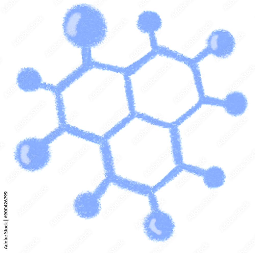 An illustrated diagram featuring icons representing the formulas of chemical elements and molecules An illustrated diagram featuring icons representing the formulas of chemical elements and molecules