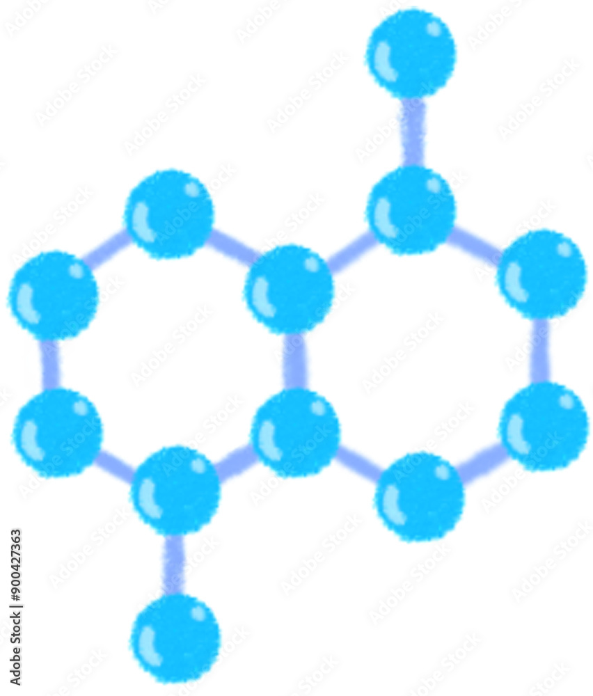 An illustrated diagram featuring icons representing the formulas of chemical elements and molecules An illustrated diagram featuring icons representing the formulas of chemical elements and molecules