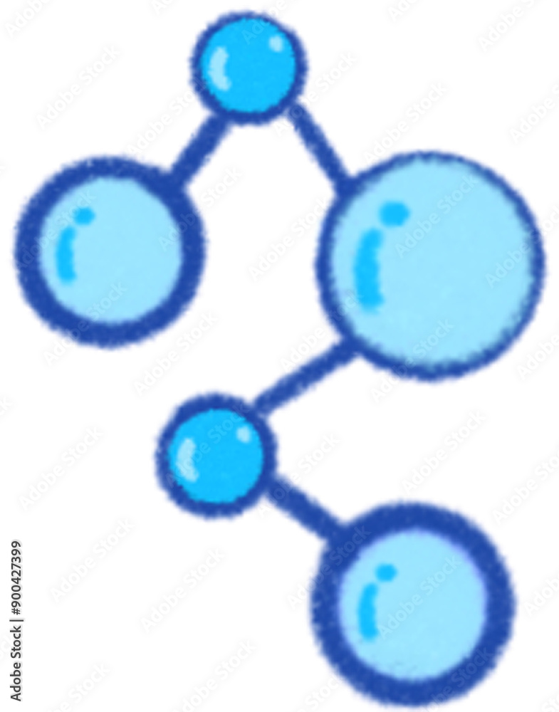 An illustrated diagram featuring icons representing the formulas of chemical elements and molecules An illustrated diagram featuring icons representing the formulas of chemical elements and molecules