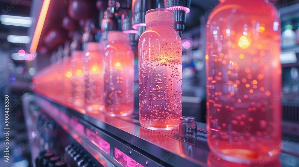 Futuristic Soda Fountain with Holographic Flavor Selections and Neon-Lit Dispensers Futuristic Soda Fountain with Holographic Flavor Selections and Neon-Lit Dispensers