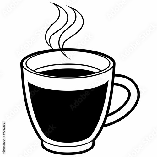 coffee Silhouette Vector Illustration