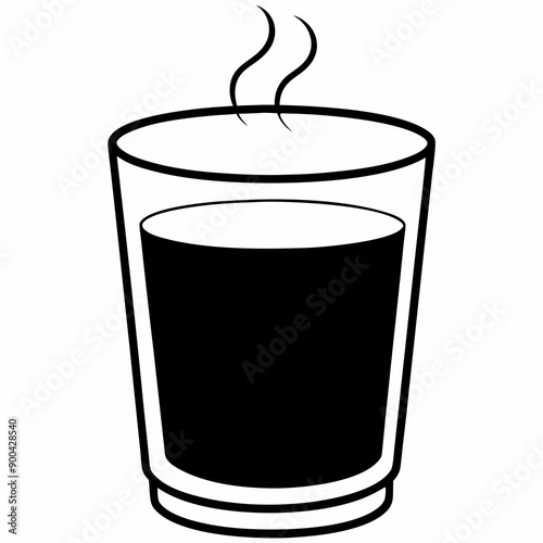 coffee Silhouette Vector Illustration