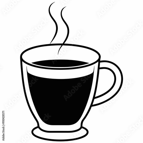 coffee Silhouette Vector Illustration