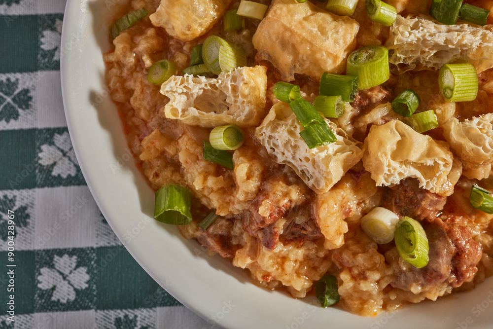 Arroz Caldo, a rice soup from the Philippines Arroz Caldo, a rice soup from the Philippines