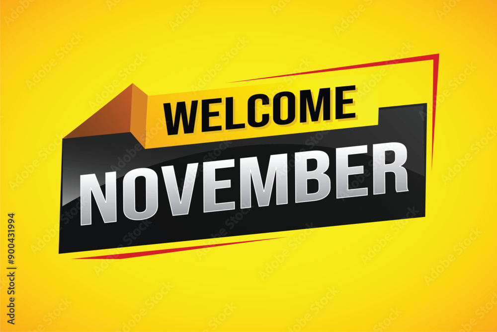welcome November word text concept icon logo sign symbol vector note 3d fun style for use landing page, template, social media, web, mobile app, poster, banner, flyer, background, gift card, coupon
welcome November word text concept icon logo sign symbol vector note 3d fun style for use landing page, template, social media, web, mobile app, poster, banner, flyer, background, gift card, coupon