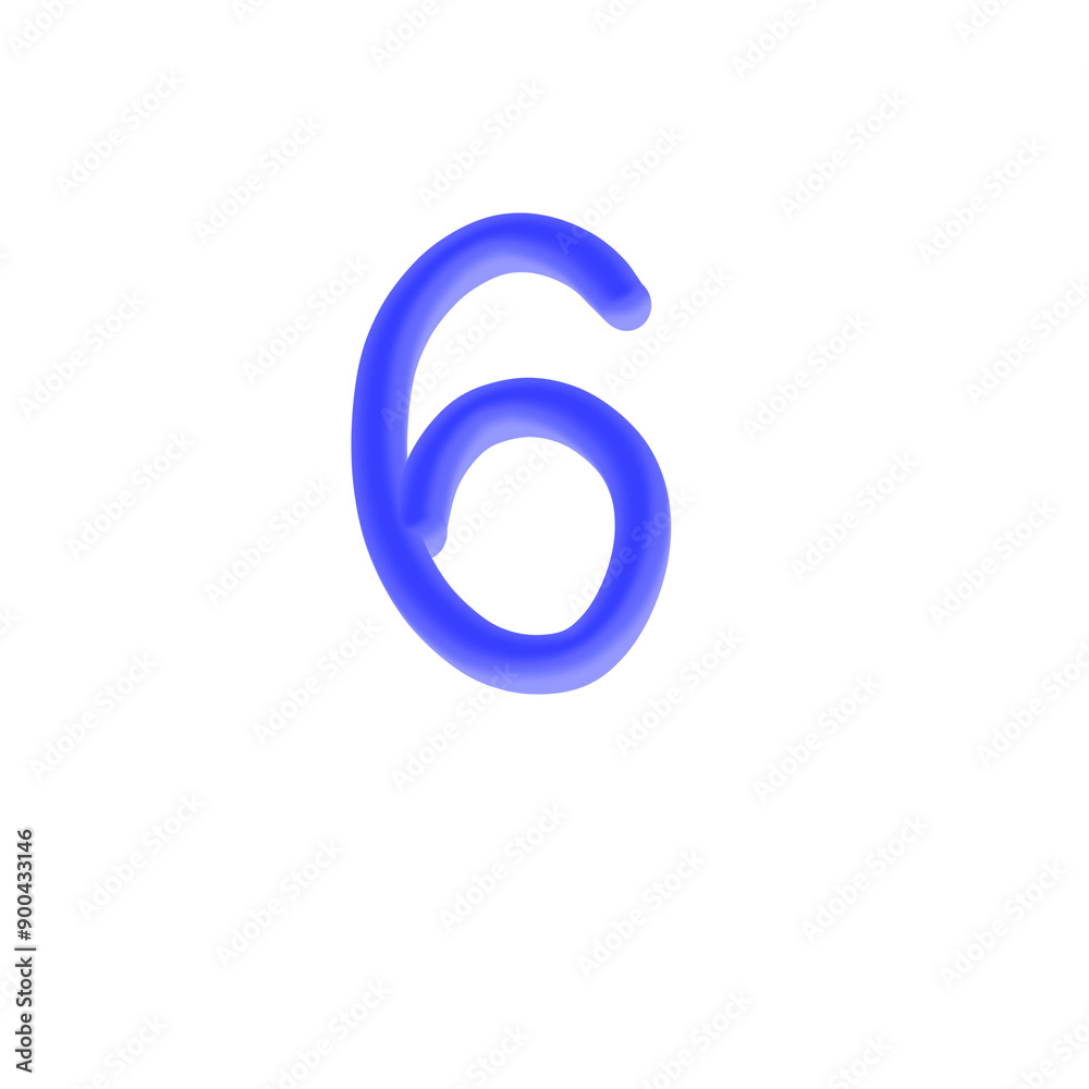 blue number six blue number six
