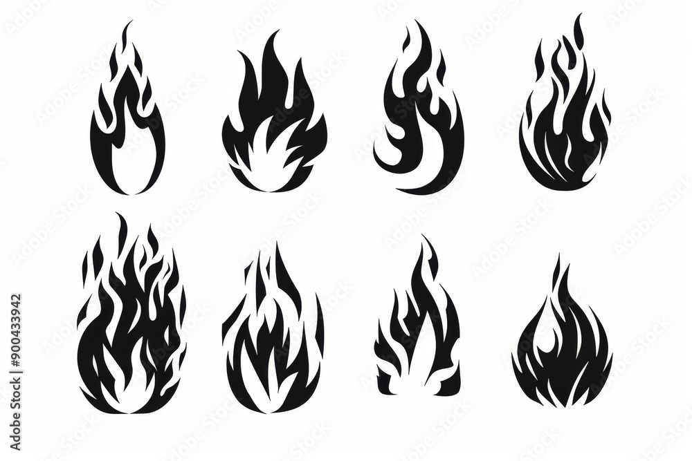 Fire icon, flame bonfire sign, campfire symbol, burn graphic element, fire emblem, grill pictogram Fire icon, flame bonfire sign, campfire symbol, burn graphic element, fire emblem, grill pictogram