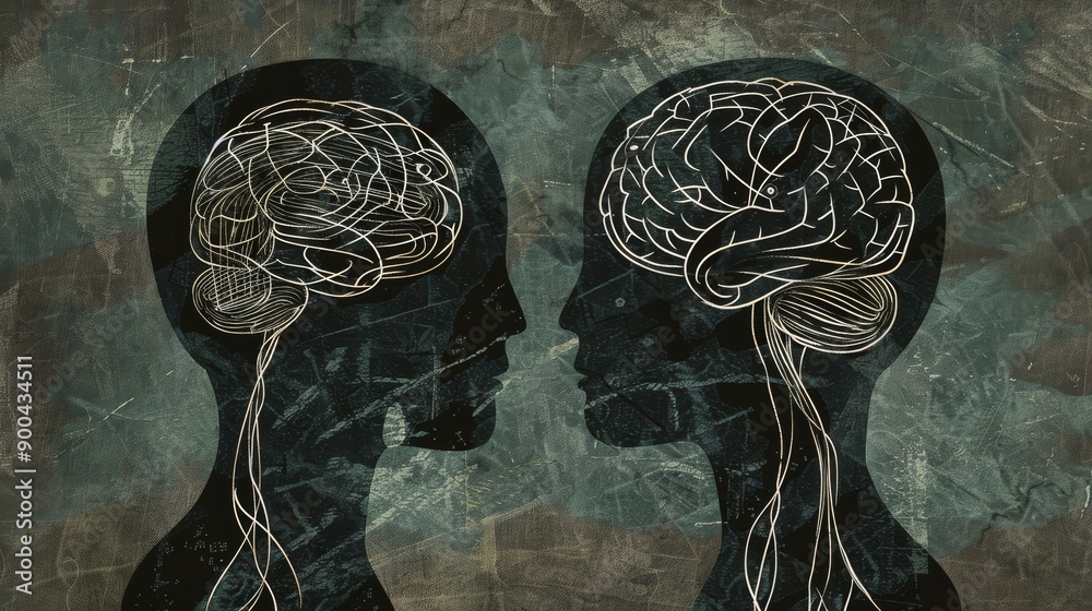 Two brains are shown side by side, one of which is larger than the ...
