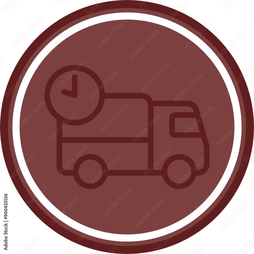 Clock (for delivery times) Vector Line Double Circle Maroon Clock (for delivery times) Vector Line Double Circle Maroon