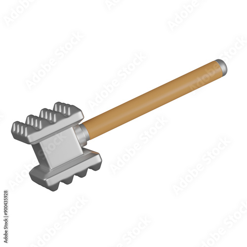 Принти на полотні 3d render  meat smasher  illustration