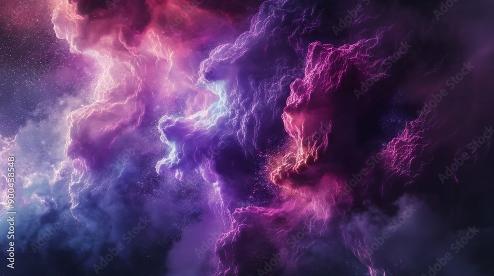 Vivid Abstract Nebula with Purple and Pink Hues Illustrating Cosmic Beauty Vivid Abstract Nebula with Purple and Pink Hues Illustrating Cosmic Beauty