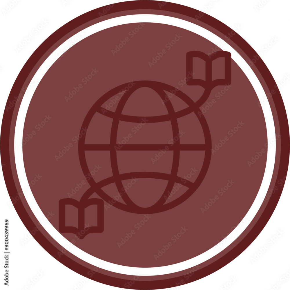 Distance Learning Vector Line Double Circle Maroon Distance Learning Vector Line Double Circle Maroon