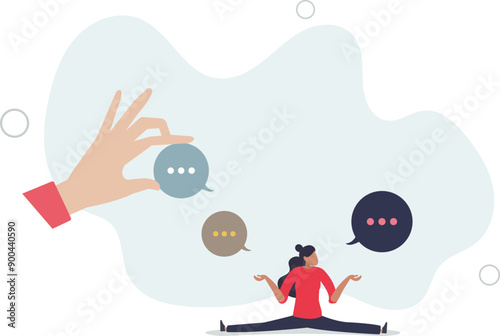 Collect feedback, employee survey or customer advice, meeting idea or opinion for improvement, communication or discussion concept.flat design.illustration with people.