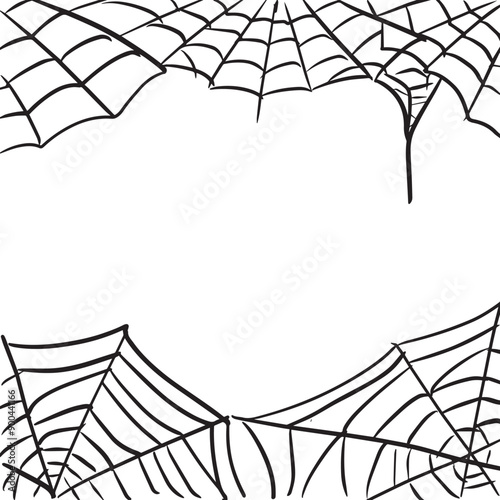 Spider web lines geometric shapes abstract black illustration background corner