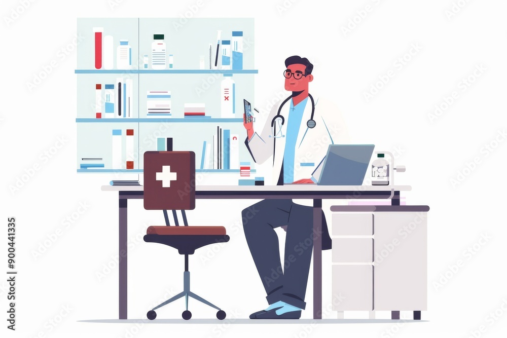 Conceptual medical illustration isolated created with Generative AI Conceptual medical illustration isolated created with Generative AI