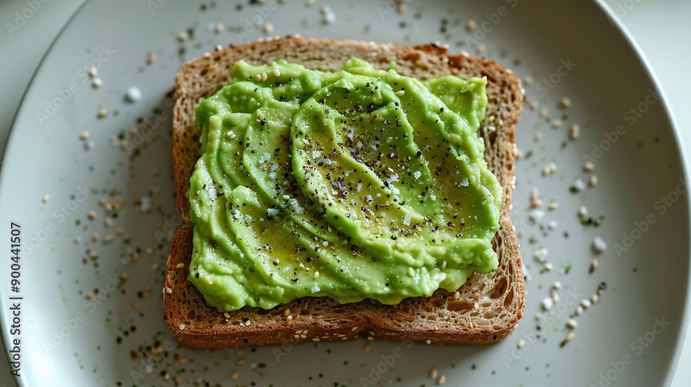 Avocado Smoothie Bowl on Whole Wheat Bread for Health Enthusiasts