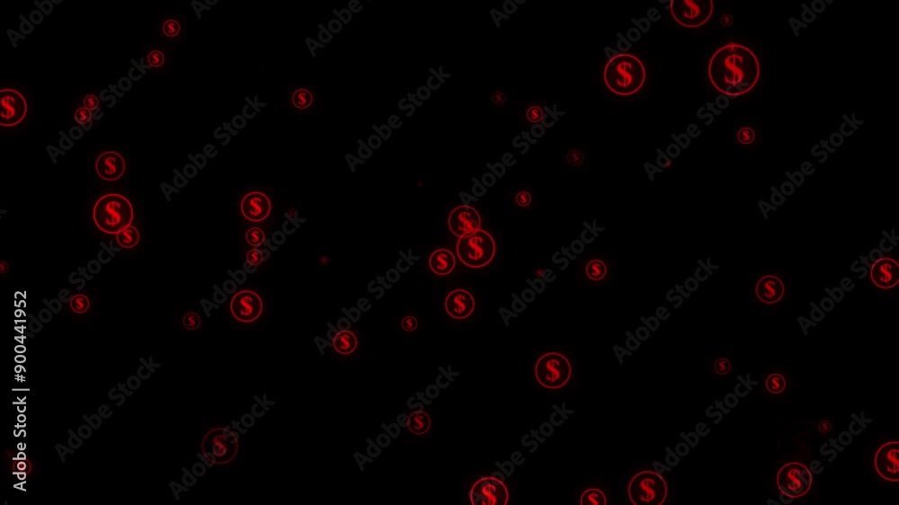 Dollar sign Flying dollar icon animation. Animated cyan color dollar background. Dollar sign Flying dollar icon animation. Animated cyan color dollar background.