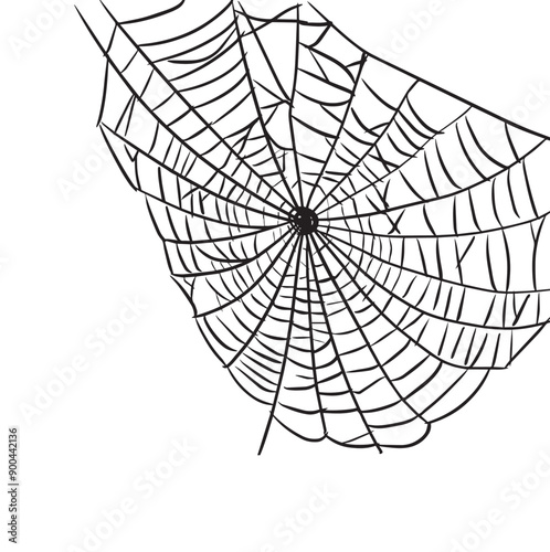 Spider web lines geometric shapes abstract black illustration background corner