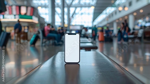 Wallpaper Mural Elegant White Screen Mobile Phone Advertisement on an Airport Background Torontodigital.ca