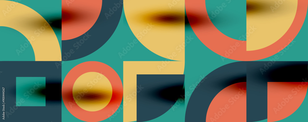 Neo memphis geometric pattern with circles, squares. Pop art abstract background for covers, banners, flyers and posters and other templates Neo memphis geometric pattern with circles, squares. Pop art abstract background for covers, banners, flyers and posters and other templates
